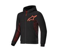 Alpinestars Chrome Air Sport Hoodie, giacca in tessuto XL male Nero/Rosso Fluo