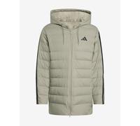 Giacca con cappuccio adidas Essentials CLIMAWARM 3-Stripes Light Down beige verdastro - S
