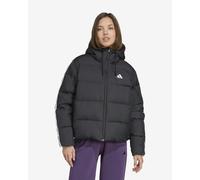 Giacca con cappuccio adidas Essentials Climawarm 3-Stripes nero puro bianco donna - L