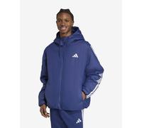 Adidas Giacca con cappuccio Essentials CLIMAWARM 3-Stripes imbottita blu scuro M