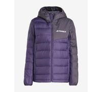 Adidas - Piumino leggero isolato da donna - Multi Light Down Hooded Jacket W Aurora Plum Aurora Black per Donne - Taglia M - Nero