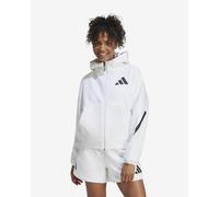 Felpa con cerniera a cappuccio da donna adidas Z.N.E. Blanc 2XS