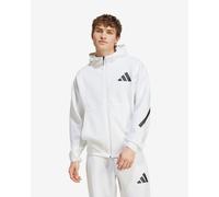 adidas - Z.N.E. Full Zip - Maglia con zip e cappuccio XL bianco
