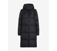 Giacca con cappuccio Calvin Klein Down Long Puffer nero puro donna - S