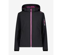 Giacca con cappuccio CMP Full Zip Softshell nero fucsia donna - XS