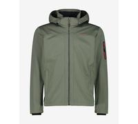 Giacca con cappuccio CMP Light Softshell verde rosso - XXL
