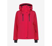 Giacca con cappuccio CMP Mechanical Stretch Ski rosso fragola donna - XL