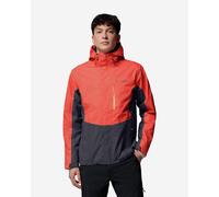 Columbia Pouring Adventure 3 Jacket, Giacca antipioggia impermeabile Uomo, Zing, Squalo, XL