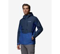 Columbia Pouring Adventure 3 Jacket, Giacca antipioggia impermeabile Uomo, Collegiate Navy, Blu Montagna, L