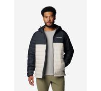 Columbia - Piumino con isolamento e idrorepellenza - Powder Lite II Hooded Jacket Dark Stone Black per Uomo in Pelle - Taglia XXL - Nero