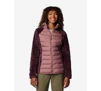 Giacca con cappuccio Columbia Powder Lite II Sherpa Hybrid viola donna - L