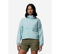 Giacca con cappuccio Columbia Spire Valley Cropped Windbreaker azzurro donna - XS