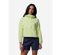 Giacca con cappuccio Columbia Spire Valley Cropped Windbreaker giallo fosforescente donna - XL