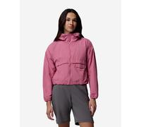 Giacca con cappuccio Columbia Spire Valley Cropped Windbreaker rosa donna - XL