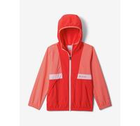 Giacca con cappuccio Columbia Spire Valley Windbreaker arancione intenso bianco bambino - S