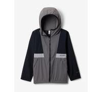 Giacca con cappuccio Columbia Spire Valley Windbreaker nero grigio scuro bambino - XL