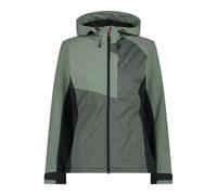 CMP - Giacca da donna con cappuccio fisso in softshell melange, Mineral-Antracite, 42
