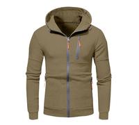 Giacca con cappuccio, da uomo, con cappuccio, per l'autunno, da montagna, leggera, slim fit, da allenamento, sportiva, con cappuccio, per il tempo libero, a maniche lunghe, chiusura lampo, giacca