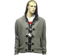 Giacca Con Cappuccio Duffle Sherpa In Maglia Grigia Per Uomo Lambretta