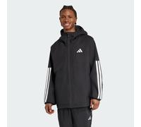adidas Uomo Essentials CLIMAPROOF 3 Stripes Hooded Jackets, black, XL