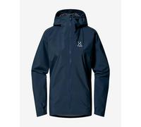 Giacca con cappuccio Haglöfs Korp Proof blu notte donna - L