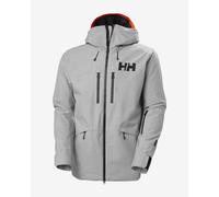 Giacca con cappuccio Helly Hansen Garibaldi 2.0 RECCO Ski Free grigio chiaro arancione - M