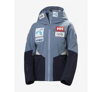 Giacca con cappuccio Helly Hansen Kvitfjell Race Insulated Ski Free azzurro bianco blu notte donna - M