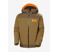 Giacca con cappuccio Helly Hansen Powdreamer 2.0 PrimaLoft marrone verdastro arancione - S