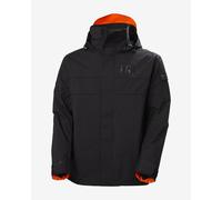 Giacca con cappuccio Helly Hansen ULLR D Shell RECCO Ski Free nero intenso arancione - M