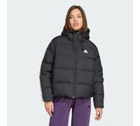 Giacca con cappuccio in piuma Essentials Climawarm 3 strisce Black L