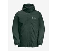 Giacca con cappuccio Jack Wolfskin Luntal 3in1 verde nero - XL