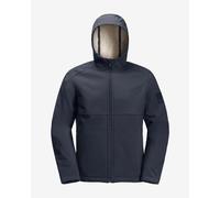 Giacca con cappuccio Jack Wolfskin Windland blu notte - XL
