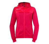 Kempa Emotion 2.0 Kapuzenjacke Women, Giacca Donna, Rosso cilico/Rosso, M