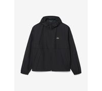 Giacca con cappuccio Lacoste Water-Repellent Lightweight Packable nera - L
