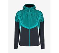 Giacca con cappuccio Montura Spitze Hybrid blu turchese nero donna - M