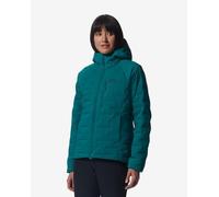 Giacca con cappuccio Mountain Hardwear Stretchdown blu turchese donna - S