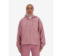Giacca con cappuccio New Balance Iconic Collegiate rosa pallido donna - L