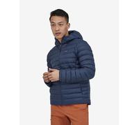 Giacca con cappuccio Patagonia Down Classic Logo blu scuro - XL