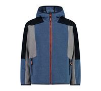 CMP - Giacca da bambino in pile Knit Tech con cappuccio fisso, Bluestone, 116