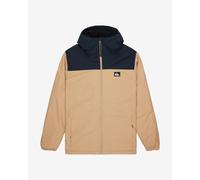Giacca con cappuccio Quiksilver Overcast 3K Warm beige blu notte - XXL