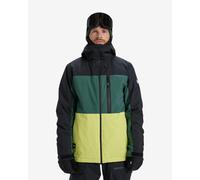 Giacca con cappuccio Quiksilver Sycamore Block 20K nero verde giallo - XL