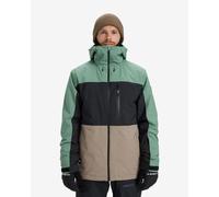 Giacca con cappuccio Quiksilver Sycamore Block 20K verde nero marrone - M