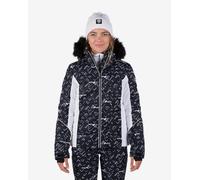 Giacca con cappuccio Rossignol Staci Puffy nero puro bianco donna - S