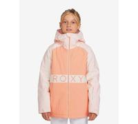 Giacca con cappuccio Roxy Snowmist arancione chiaro bianco bambini - 16