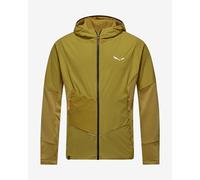 Giacca con cappuccio Salewa Pedroc Wind verde kaki - M
