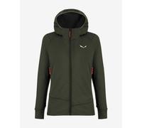 Giacca con cappuccio Salewa Puez Polarlite verde scuro donna - 34