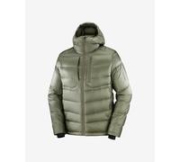 Giacca con cappuccio Salomon Elixir Ultra Down verde avocado - S