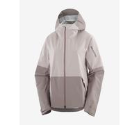Giacca con cappuccio Salomon Outerpath 2.5L Waterproof rosa chiaro donna - S