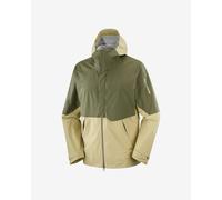 Giacca con cappuccio Salomon Outerpath Pro 2.5L verde scuro beige - XL