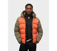 Giacca con cappuccio Superdry Colour Block Sport Puffer verde arancio - L